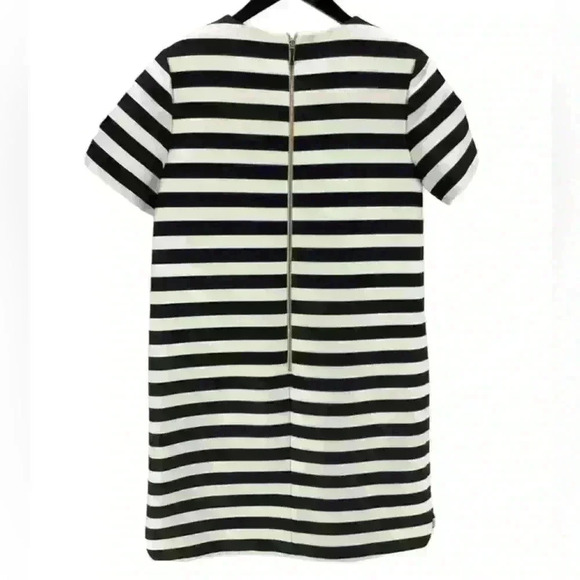 Kate Spade New York Black and Cream Midi Cotton/Silk Zippered Back Womens Size 8 - Picture 2 of 16